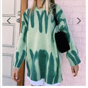Green Drip Sweater